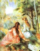 Pierre Renoir In the Meadow oil painting reproduction